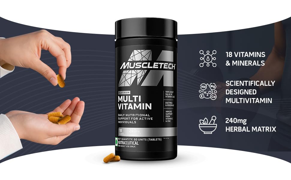 MuscleTech Platinum Multivitamin,60 Tablets