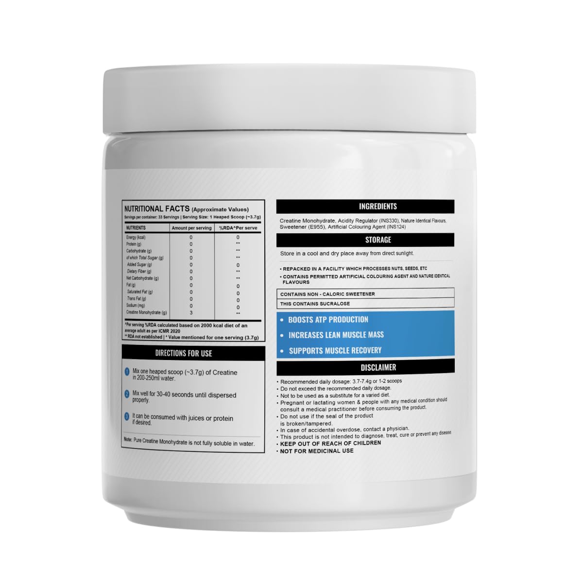 Wellcore Pure Micronised Creatine Powder (Fruit Fusion)