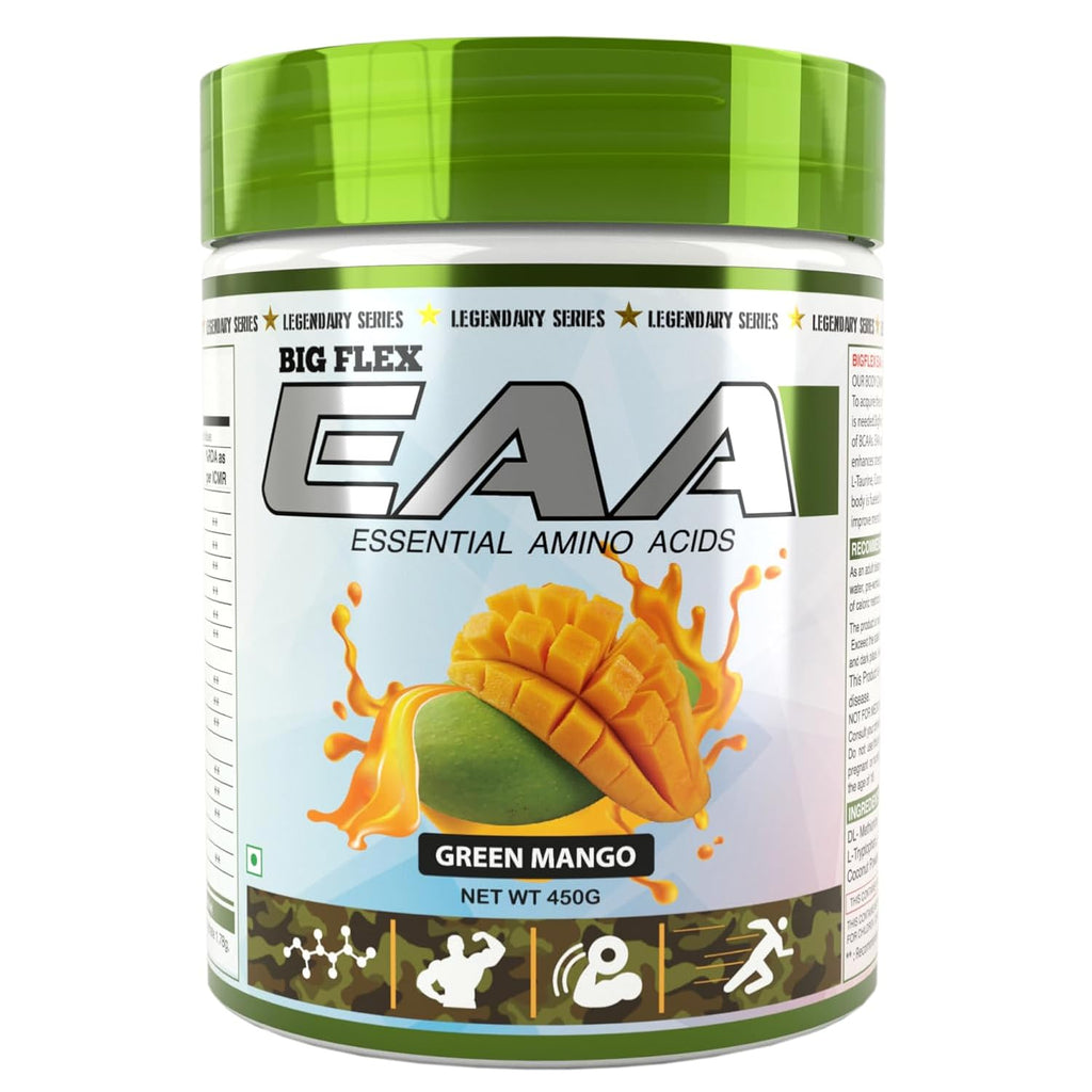 BigFlex EAA Essential Amino Acid [30 Servings], Full Spectrum EAAs-BCAA, Hydration Blend, Energy Matrix, Keto Friendly, All 9 Essential Amino Acids,Pack of 450 gm Powder