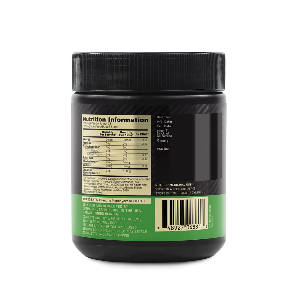 Optimum Nutrition (ON) Micronized Creatine Powder - 100 Gram