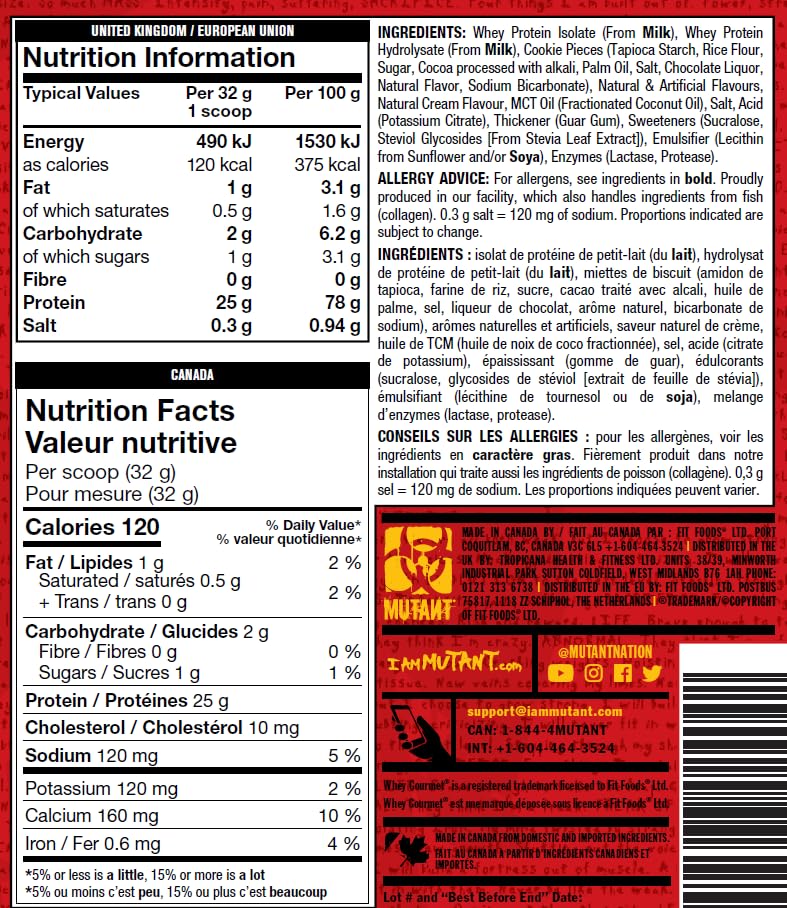 Mutant ISO Surge Whey Protein Isolate 5 lb - Triple chocolate