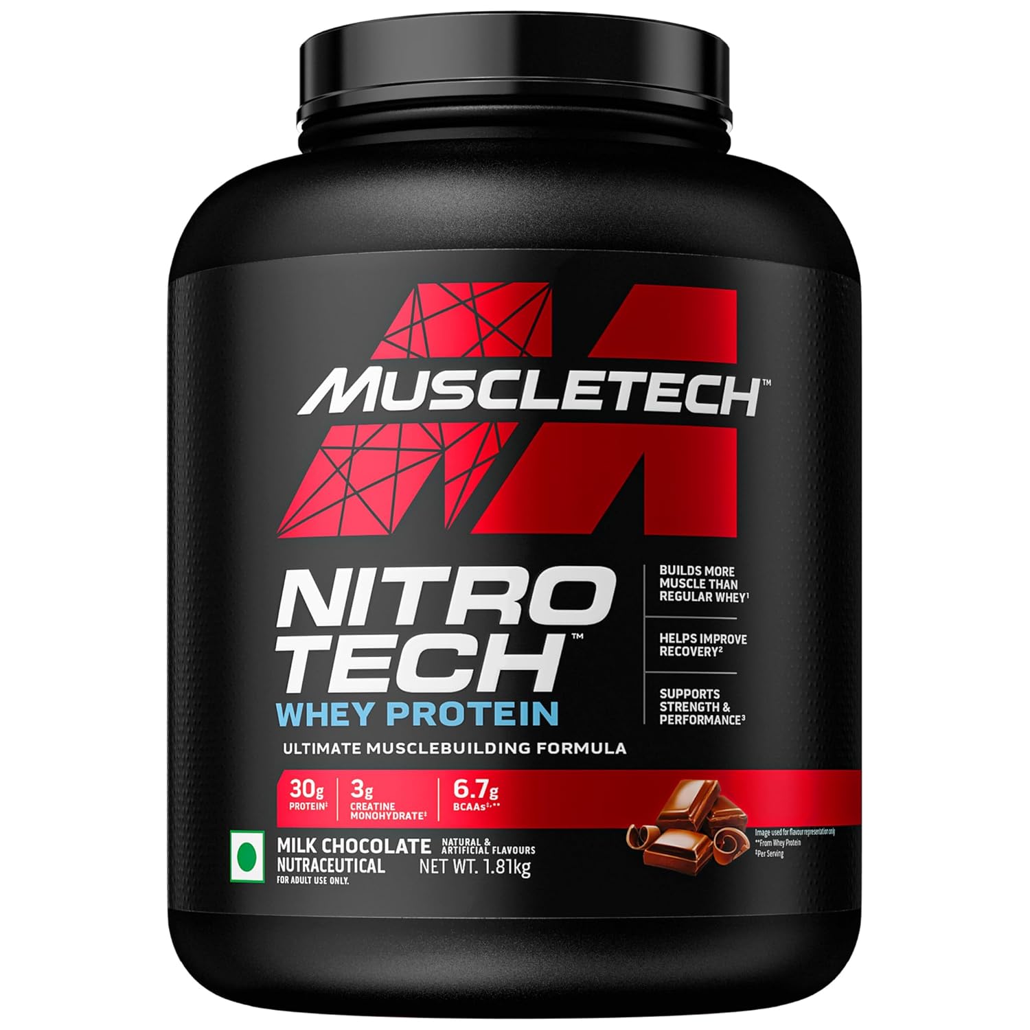 MuscleTech Nitro-Tech Whey Protein, 1.81kg