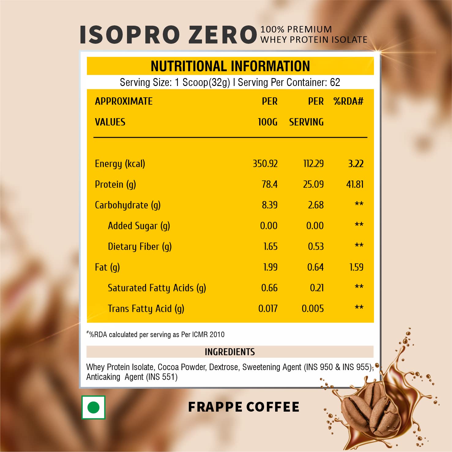 HEALTHFARM Isopro Zero Whey Isolate Protein Powder