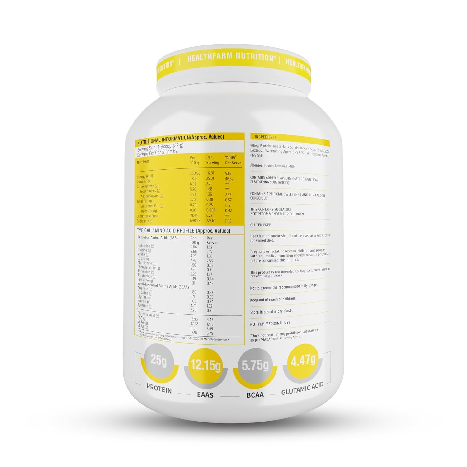 HEALTHFARM Isopro Zero Whey Isolate Protein Powder