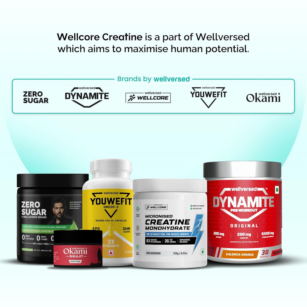 Wellcore Pure Micronised Creatine Powder (Fruit Fusion)