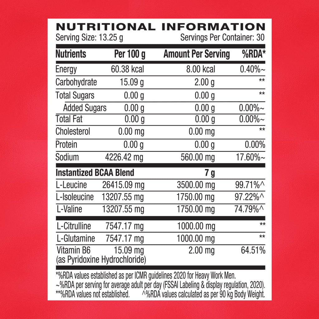 GNC AMP Gold Series BCAA Advanced | 400 gm | 30 Servings