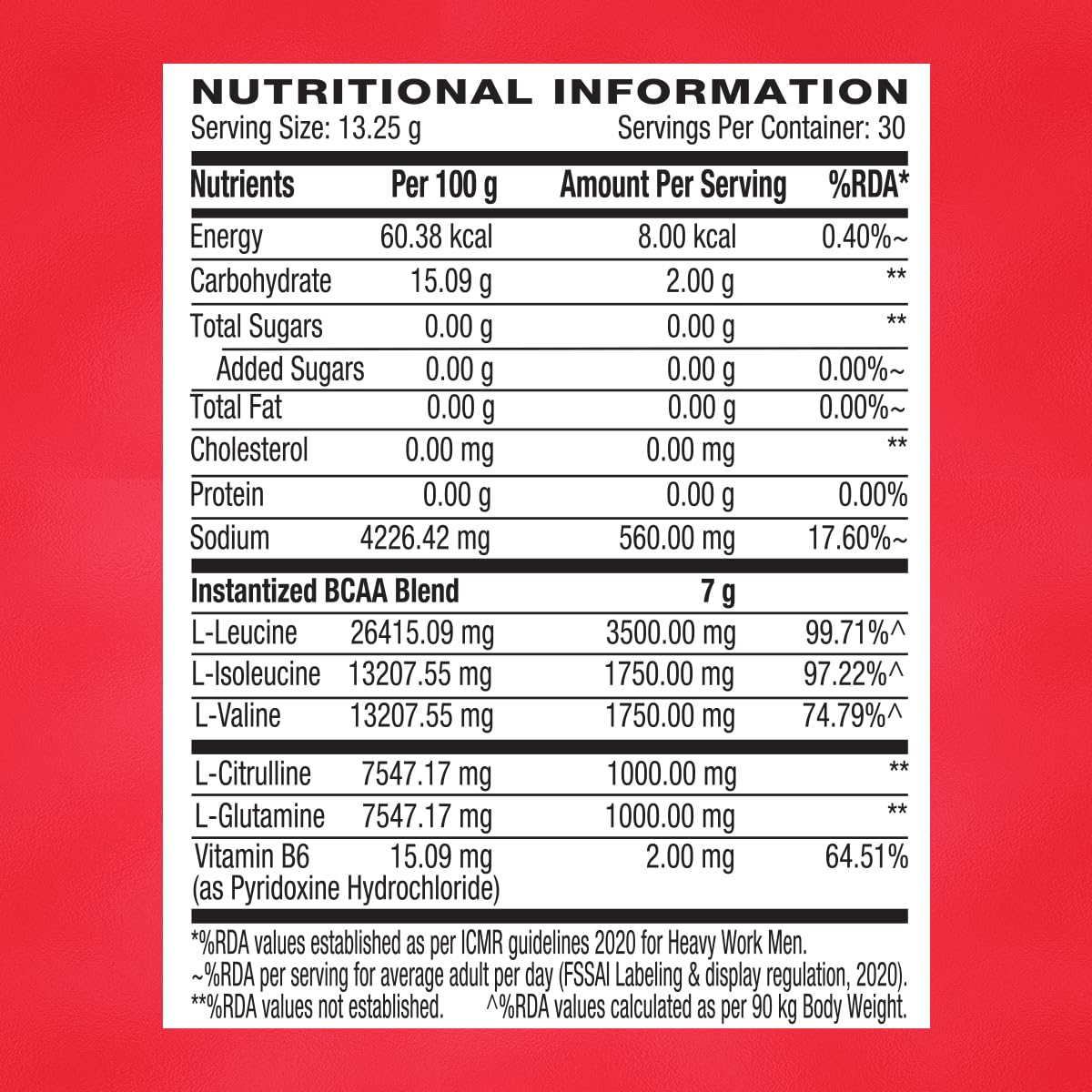 GNC AMP Gold Series BCAA Advanced | 400 gm | 30 Servings