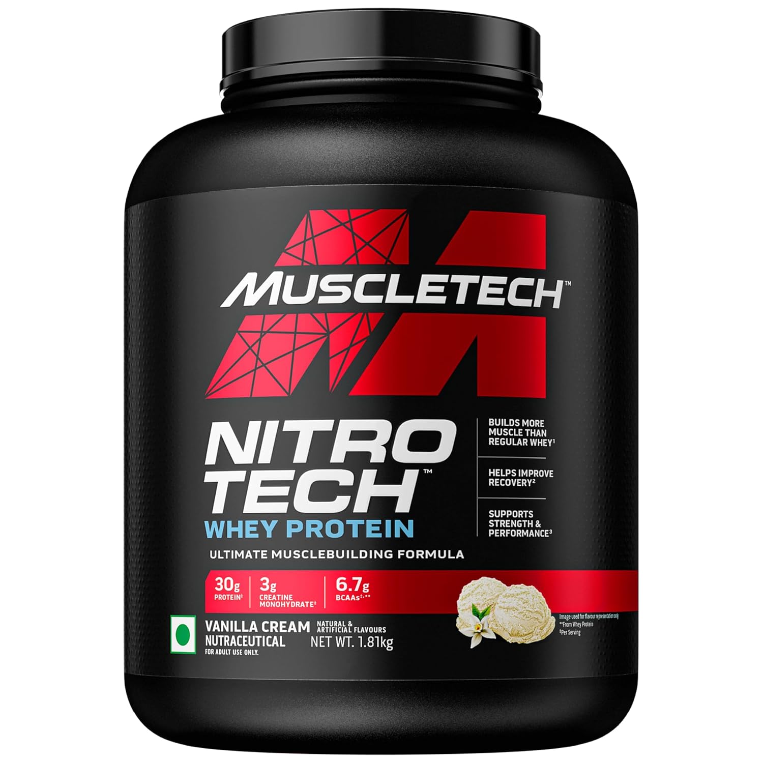 MuscleTech Nitro-Tech Whey Protein, 1.81kg