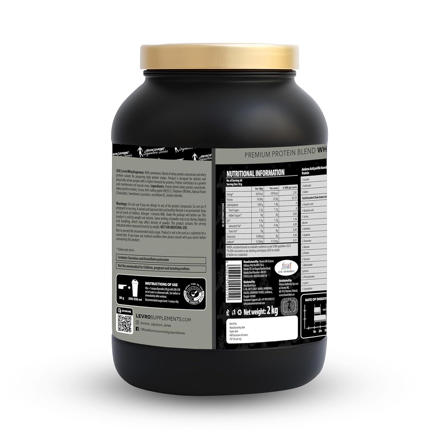 Kevin Levrone Signature Series Levro Whey Supreme Protein Isolate, 2kg