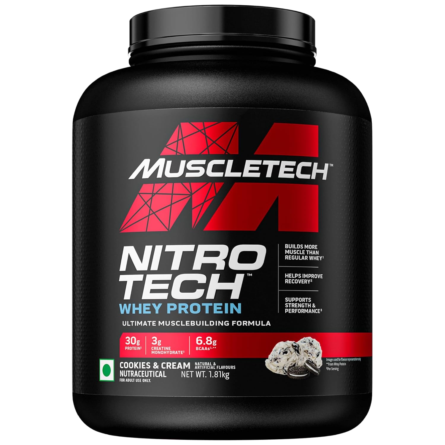 MuscleTech Nitro-Tech Whey Protein, 1.81kg