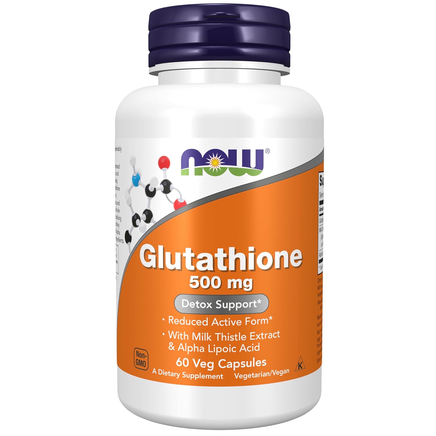 Now Foods Glutathione Plus Capsules 500mg, 60 Capsules