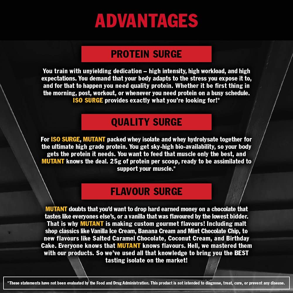 Mutant ISO Surge Whey Protein Isolate 5 lb - Triple chocolate