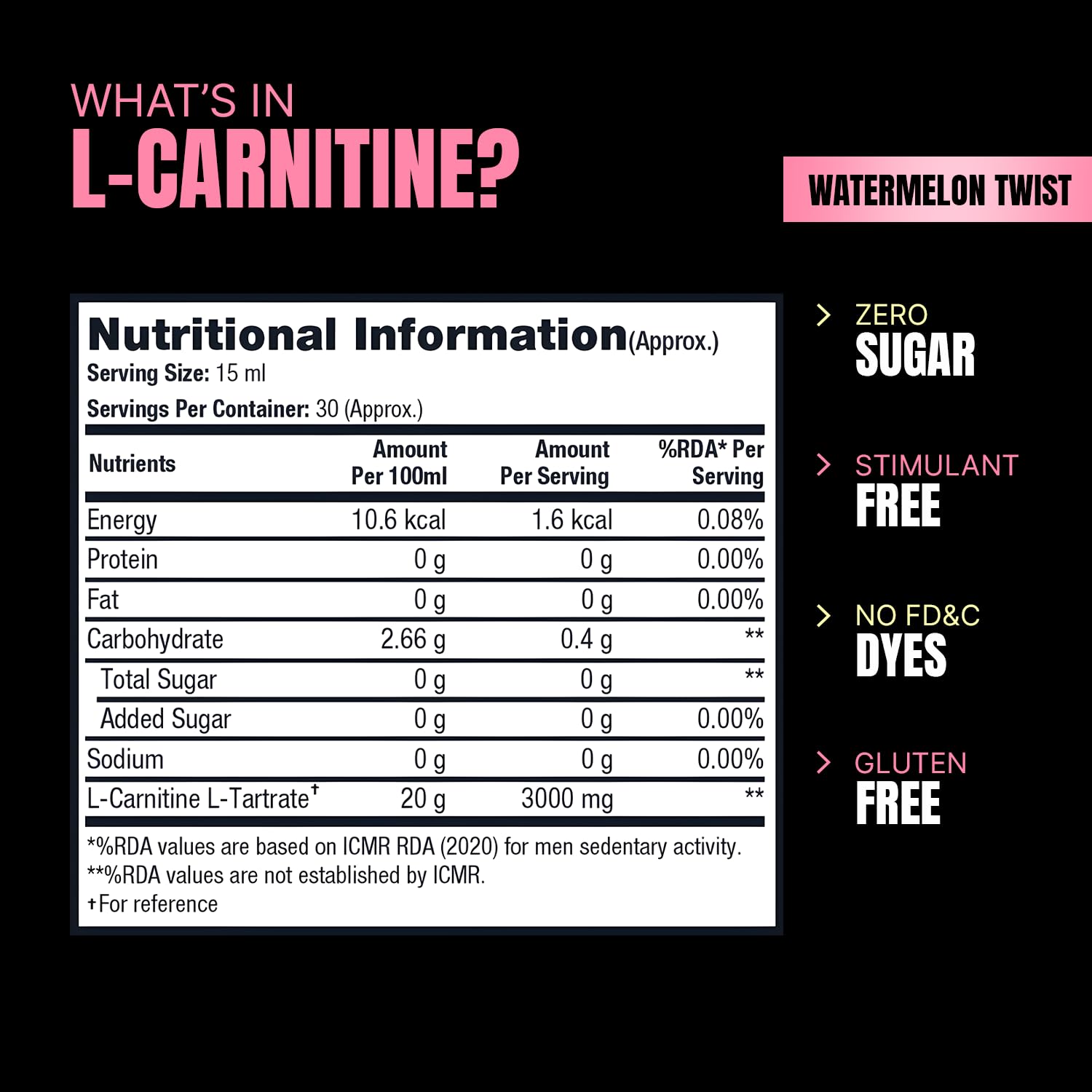 L Carnitine 3000 Liquid Shots | L Carnitine Pre Workout for Energy Boost | Energy Pre workout Supplement for Men and Women | Fat Burner and Weight Loss Drink | 450ml