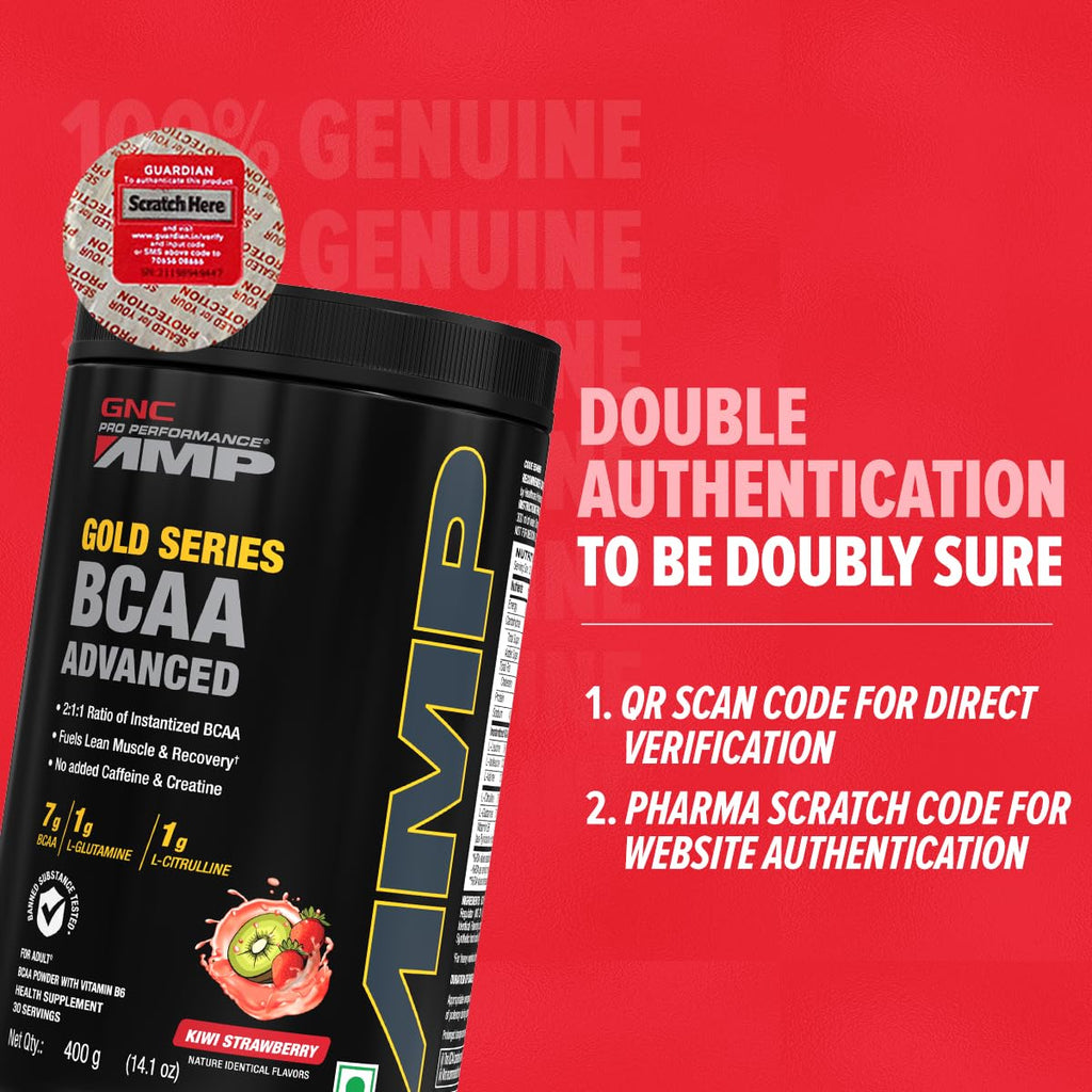 GNC AMP Gold Series BCAA Advanced | 400 gm | 30 Servings