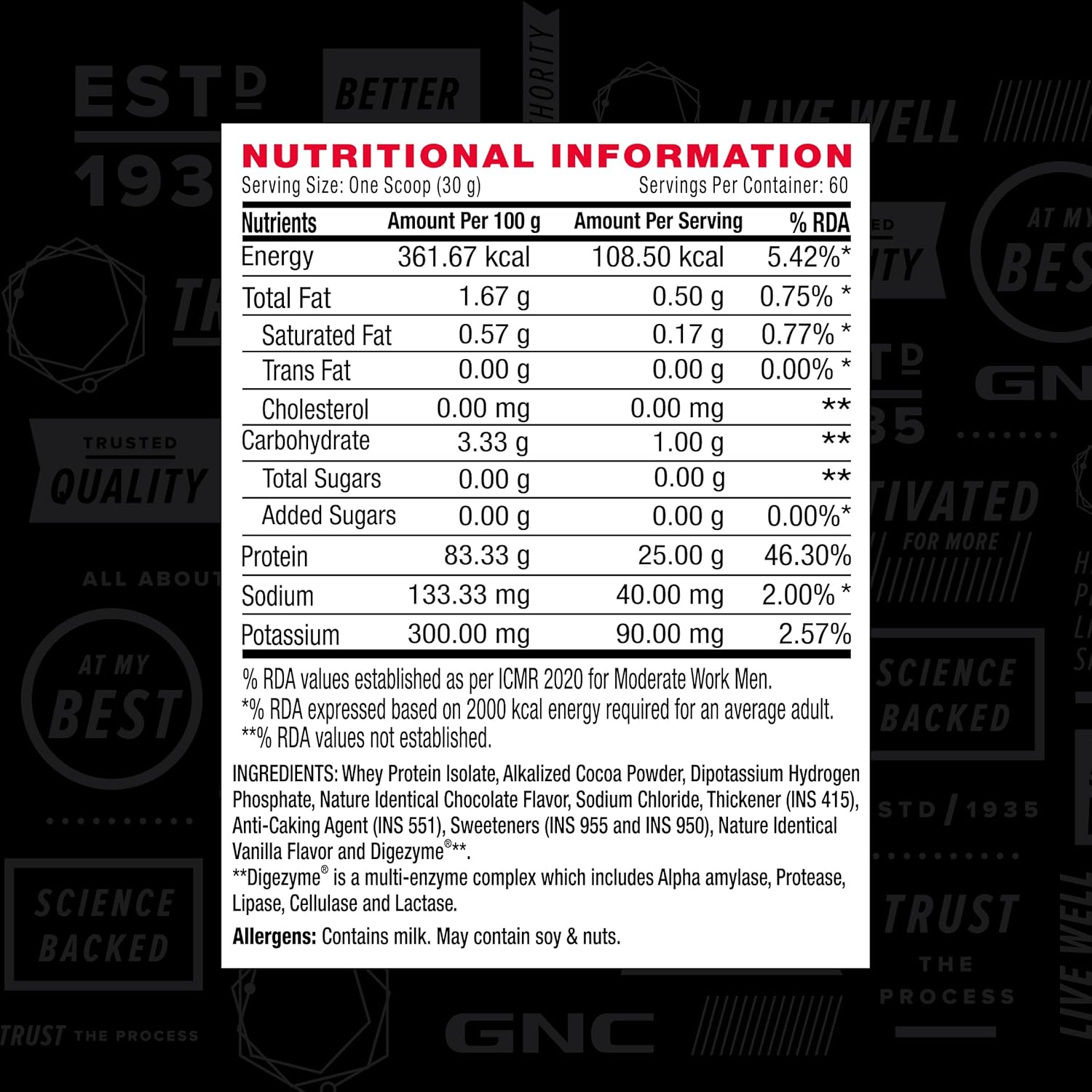 GNC Amp Pure Isolate Low Carb