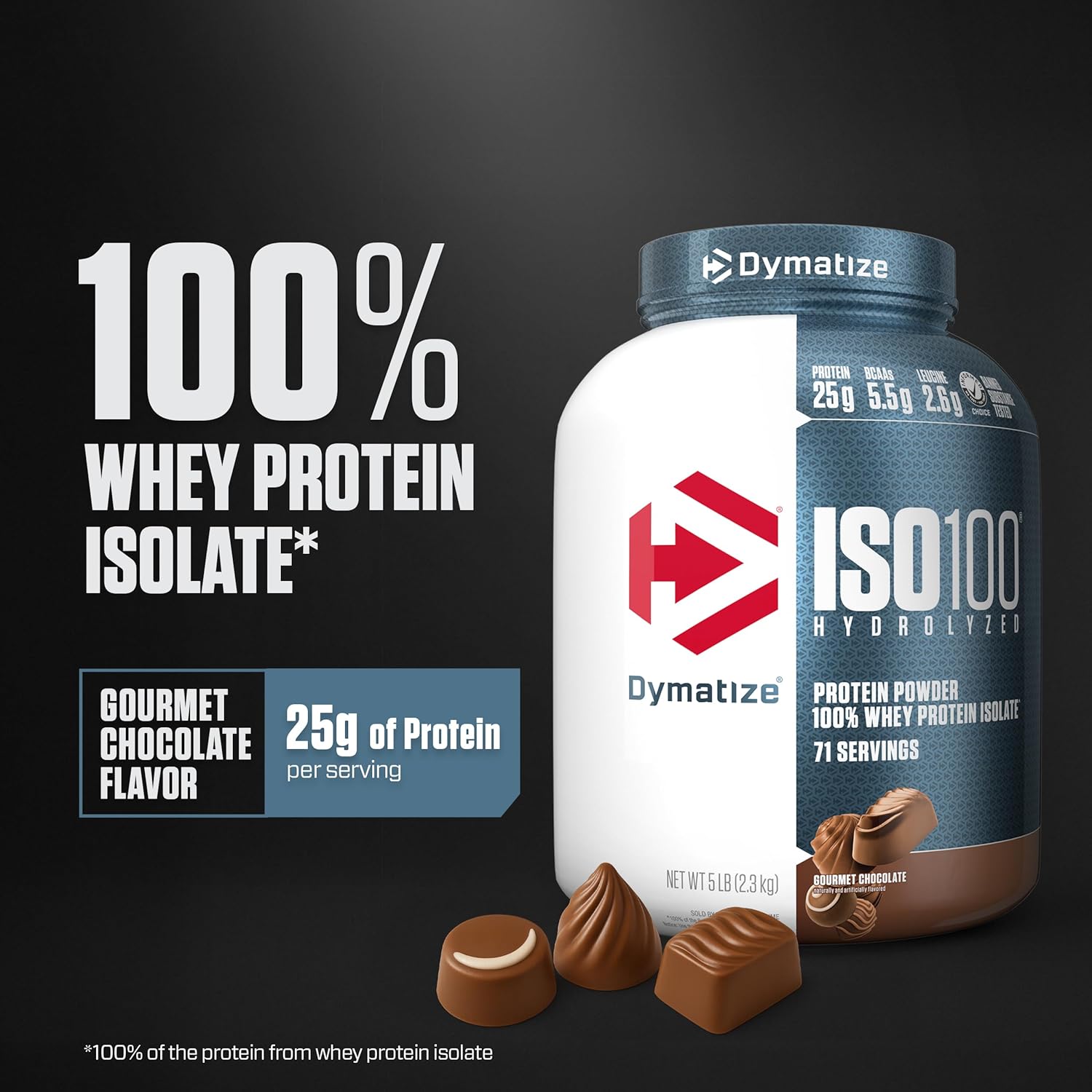Dymatize Nutrition ISO100 Hydrolyzed Whey Protein Isolate- 5lb