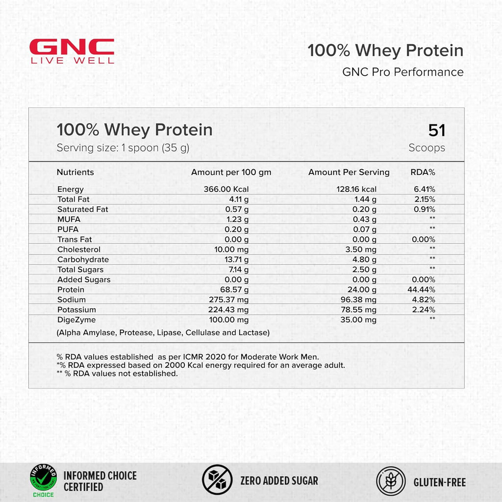 GNC Pro Performance 100% Whey Protein