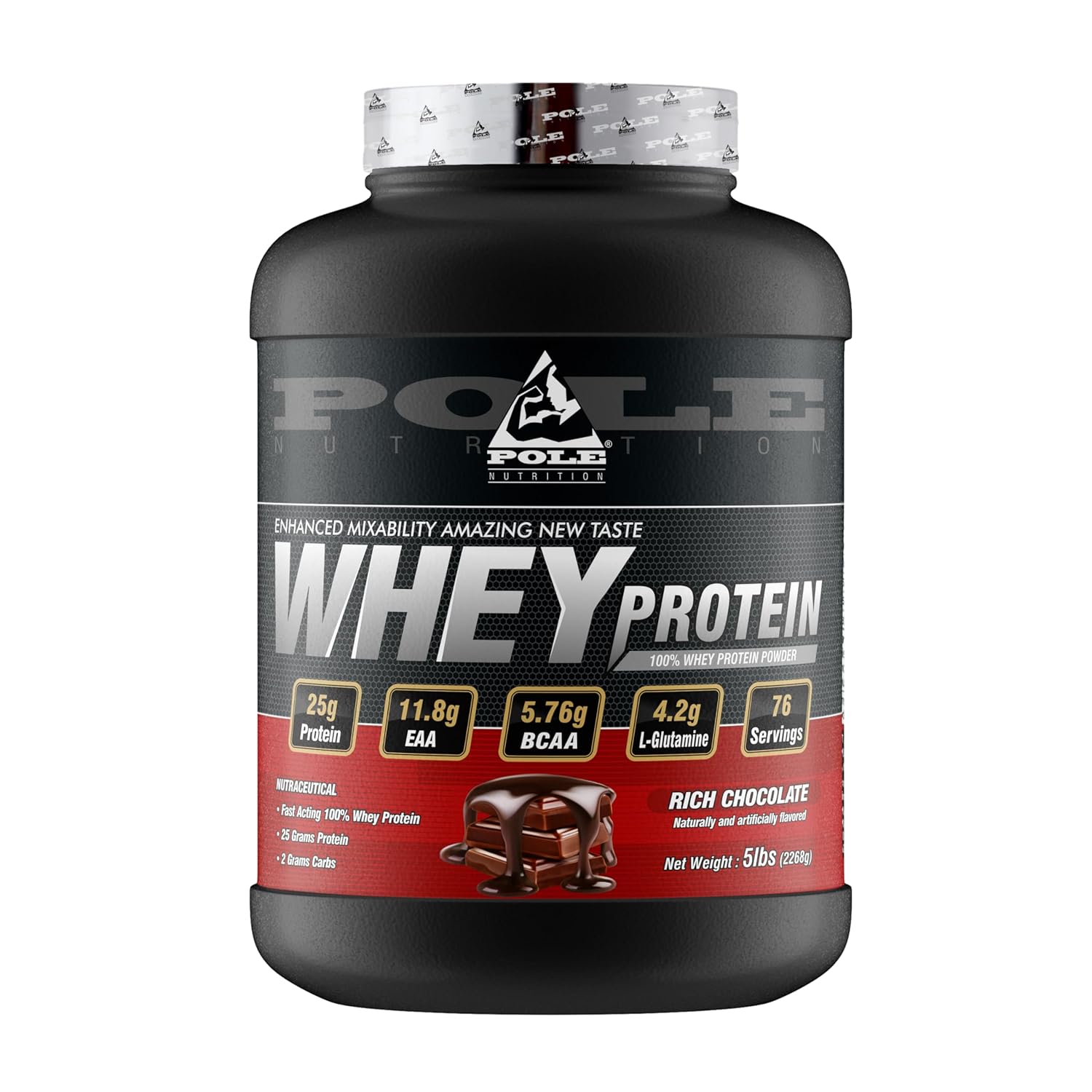 Pole 100% Whey Protein - Rich Chocolate Flavour, 5 Lbs