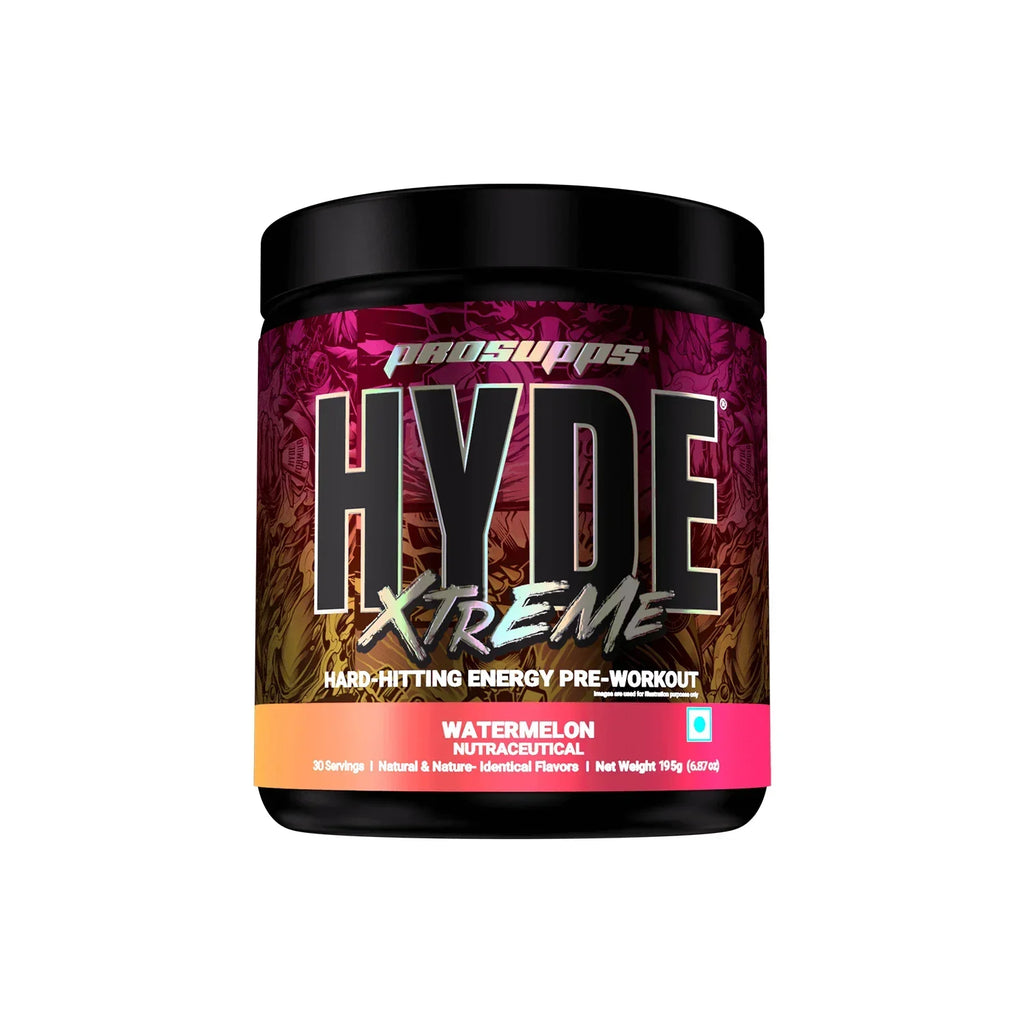 PS PROSUPPS Hyde Xtreme- Hard Hitting Energy Pre Workout  | Caffeine, Beta-Alanine, Creatine Hcl, L-Arginine | For Muscle Pump, Vascularity|30 Servings, Powder, 195 grams