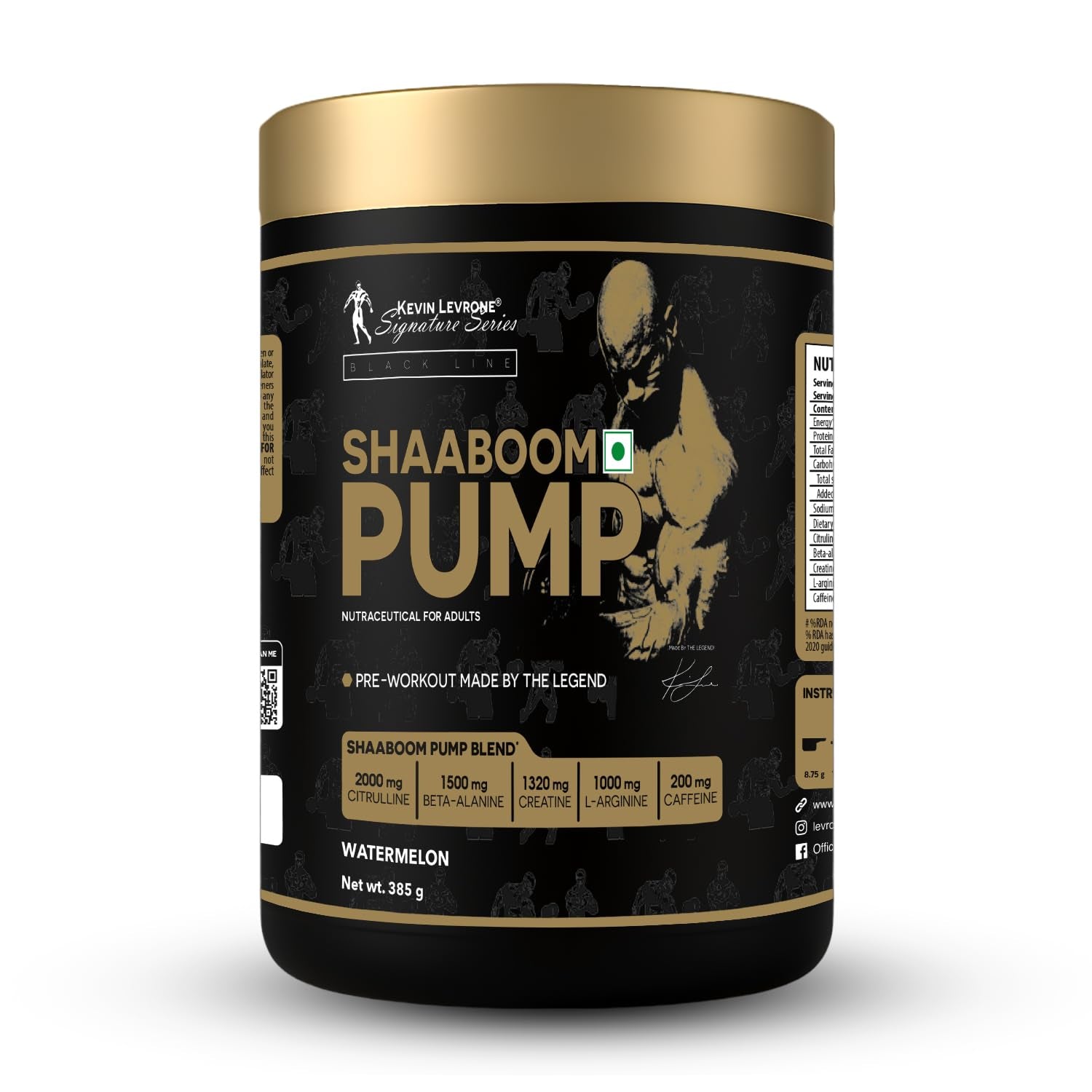Kevin Levrone Shaaboom Pump Pre-Workout Supplement | 6000mg Citrulline, 3000mg Beta-Alanine, 400mg Caffeine | Intense Muscle Pump & Energy